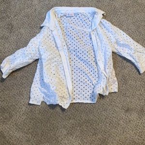 Denim and Company Women’s XL White Overshirt Top Great Condition